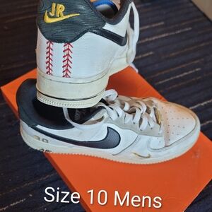 Nike White and Black Baseball-Inspired Sneakers